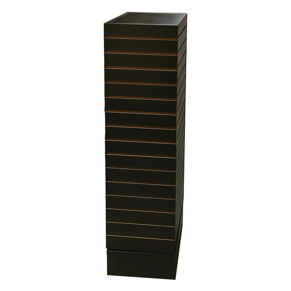 12"x 12"x54" Revolving Slatwall Floor Display Rotating 4 Sided Black Maple White