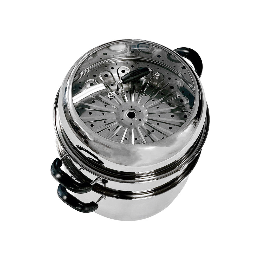 Stainless Steel 2 Tier Steam Pot Cookware Steamer Meat Vegetable Cooker