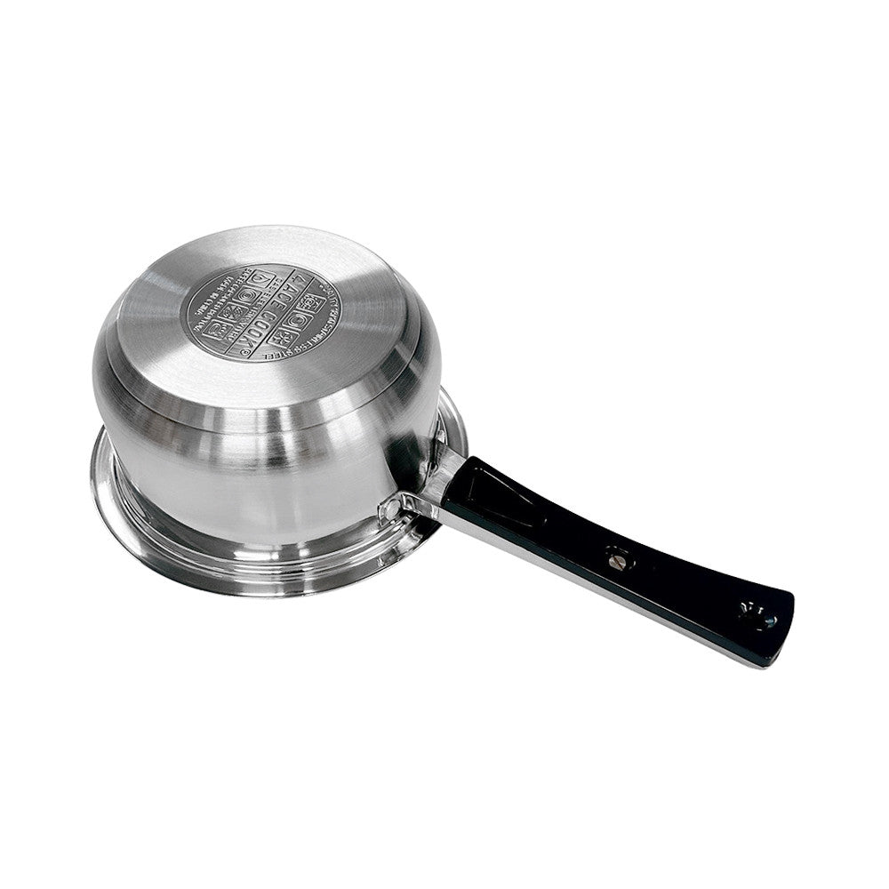Stainless Steel Sauce Pan Stockpot with Tempered Glass Lid, Durable & Rust-Proof Kitchen Cookware