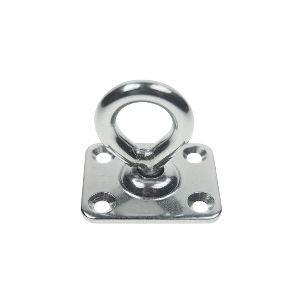 4 Pc Set Marine T316 Stainless Steel Square Swivel Pad Eye, Rigging Lift Rope Anchor Plate for Deck, Dock, Chain