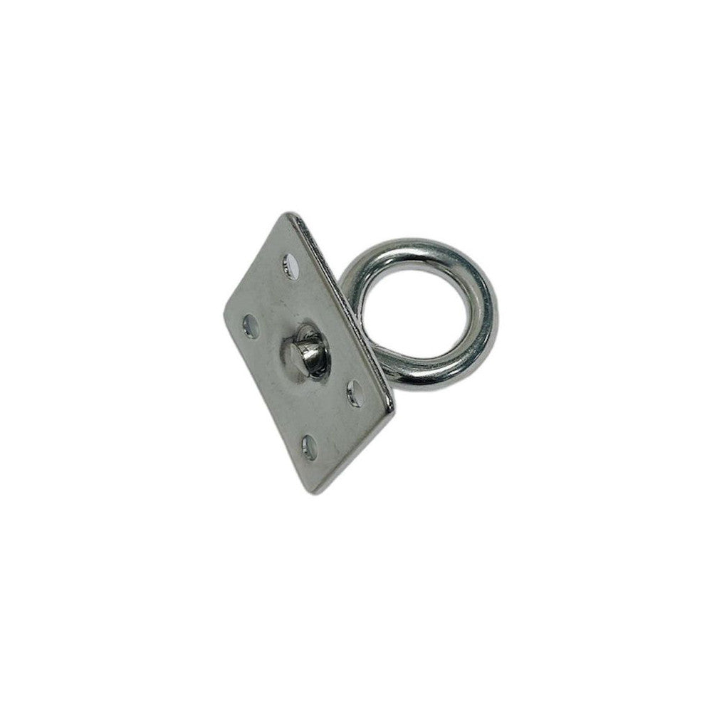 4 Pc Set Marine T316 Stainless Steel Square Swivel Pad Eye, Rigging Lift Rope Anchor Plate for Deck, Dock, Chain
