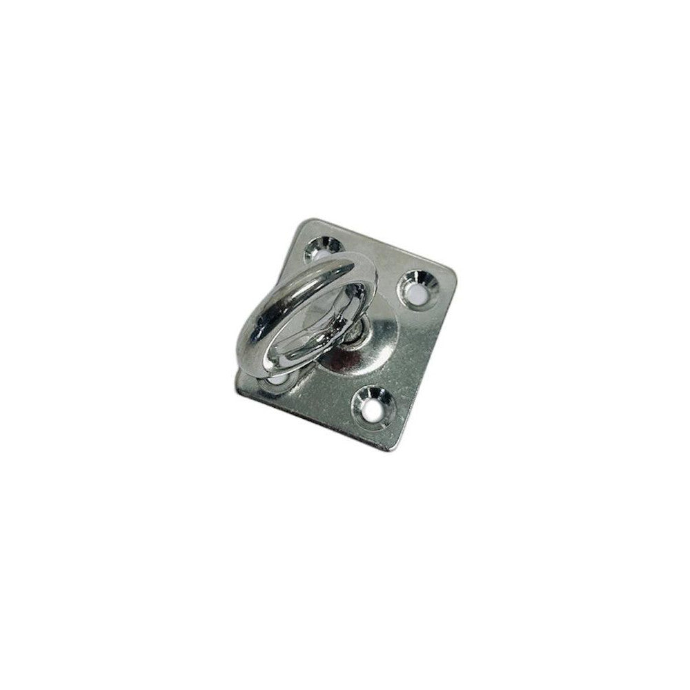 4 Pc Set Marine T316 Stainless Steel Square Swivel Pad Eye, Rigging Lift Rope Anchor Plate for Deck, Dock, Chain
