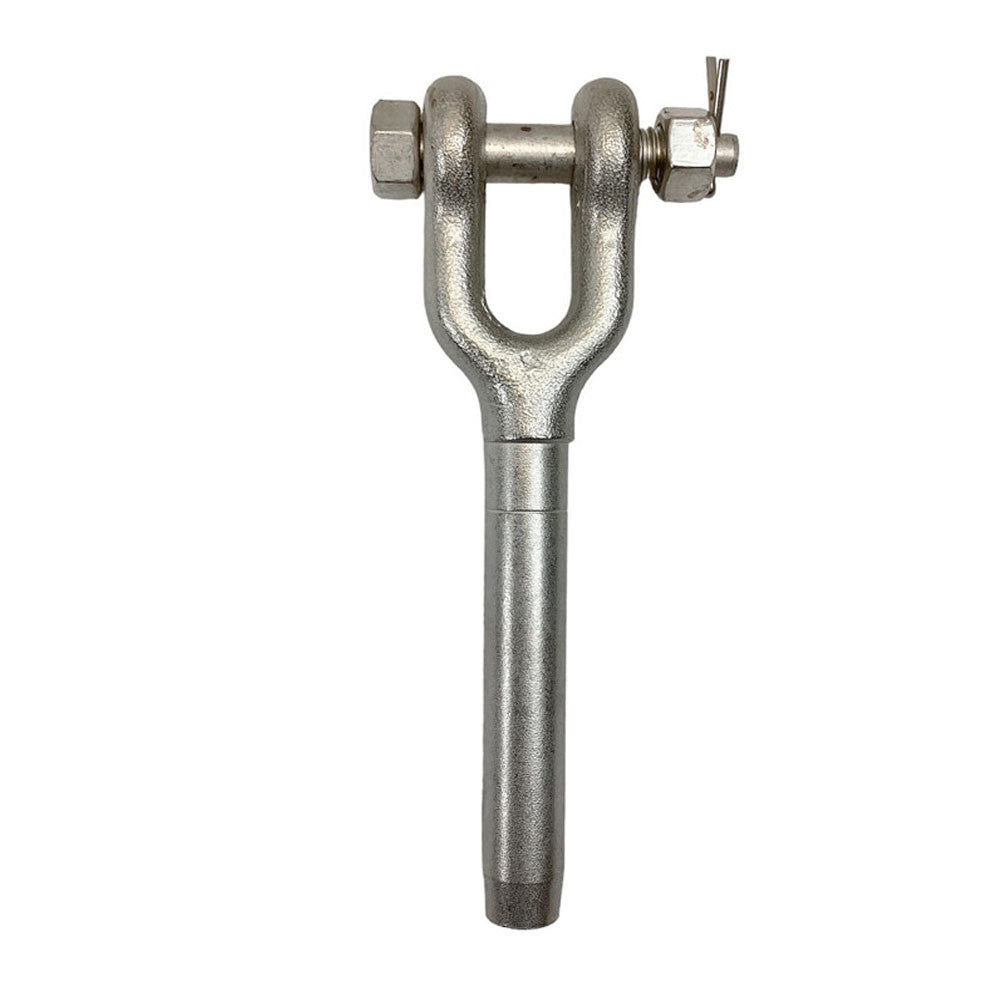 4 Pc Set Marine T316 Stainless Steel Drop Forged Swage Jaw Open Socket, Wire Rope Cable Rigging Fitting for Boat, Dock, and Deck Use
