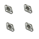 4 Pc Marine Stainless Steel T304 11/32" Diamond Pad Eye Welded Eye Pad Lift Rig