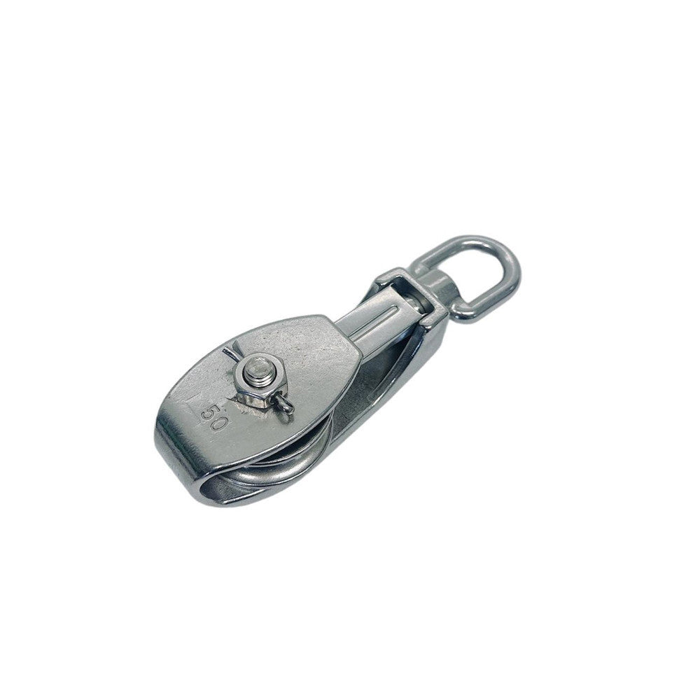 Marine Boat Stainless Steel T304 2" Sheave Snatch Block 3/8" Rope 1,200 Lbs WLL