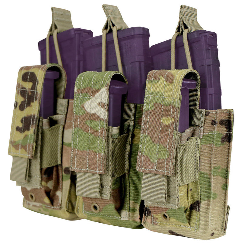 5.56/.223 Molle Pals Tactical Open Top Triple Kangaroo Pouch GENII