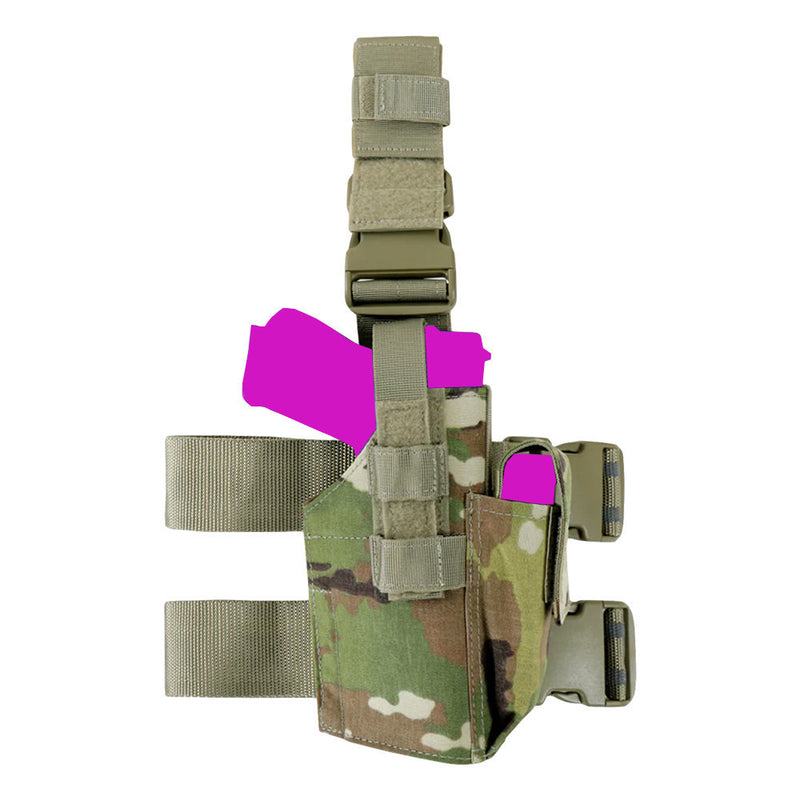 Tactical Drop Leg Holster With Mag Pouch