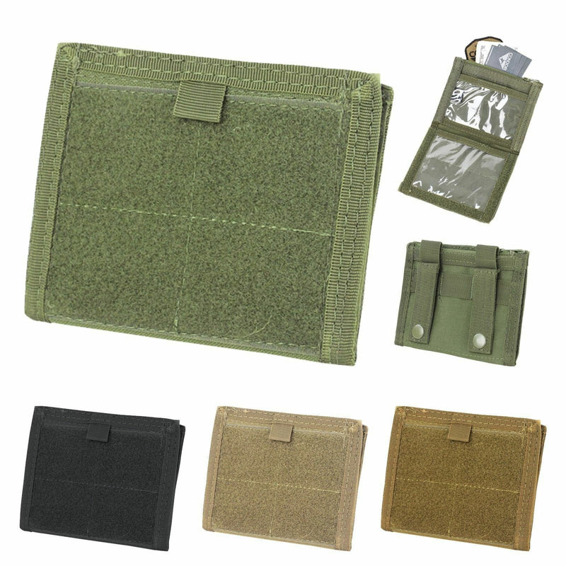 Tactical Zipper Pocket MOLLE PALS Modular Card ID Panel Wallet Pouch