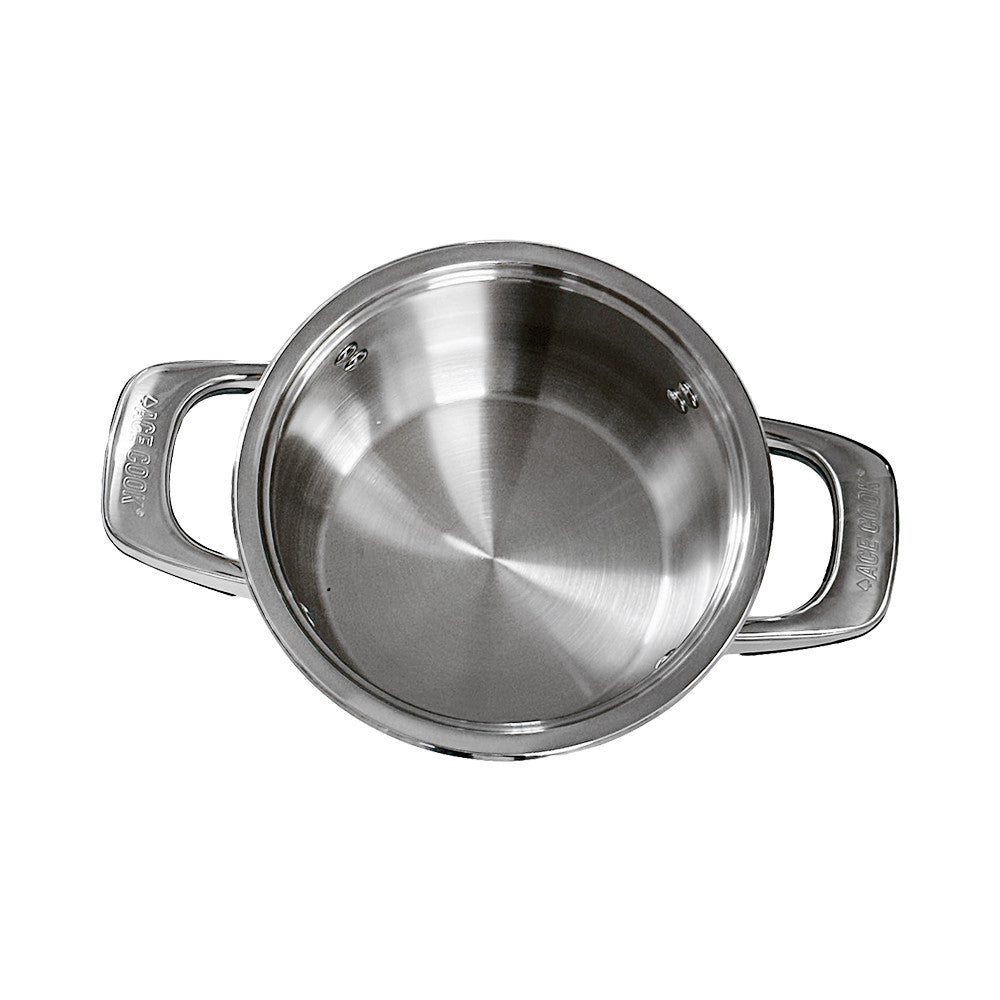 3 Qt, 4 Qt Stainless Steel Stockpot Cooking Pot Glass Lid Boiling Pot Cookware