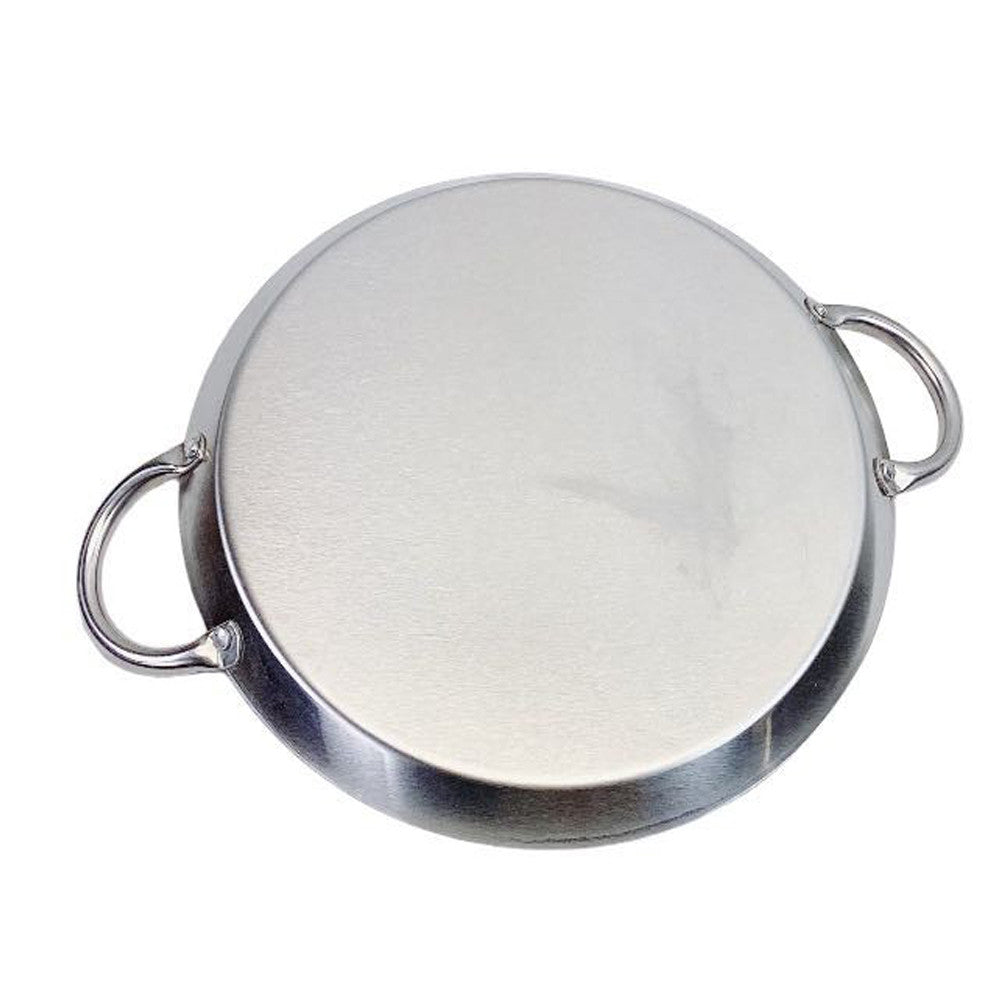 ROUND, RECTANGULAR Stainless Steel Serving Platter – Ottoman Tray with Handles for Kitchen, Parties & Decorative Display