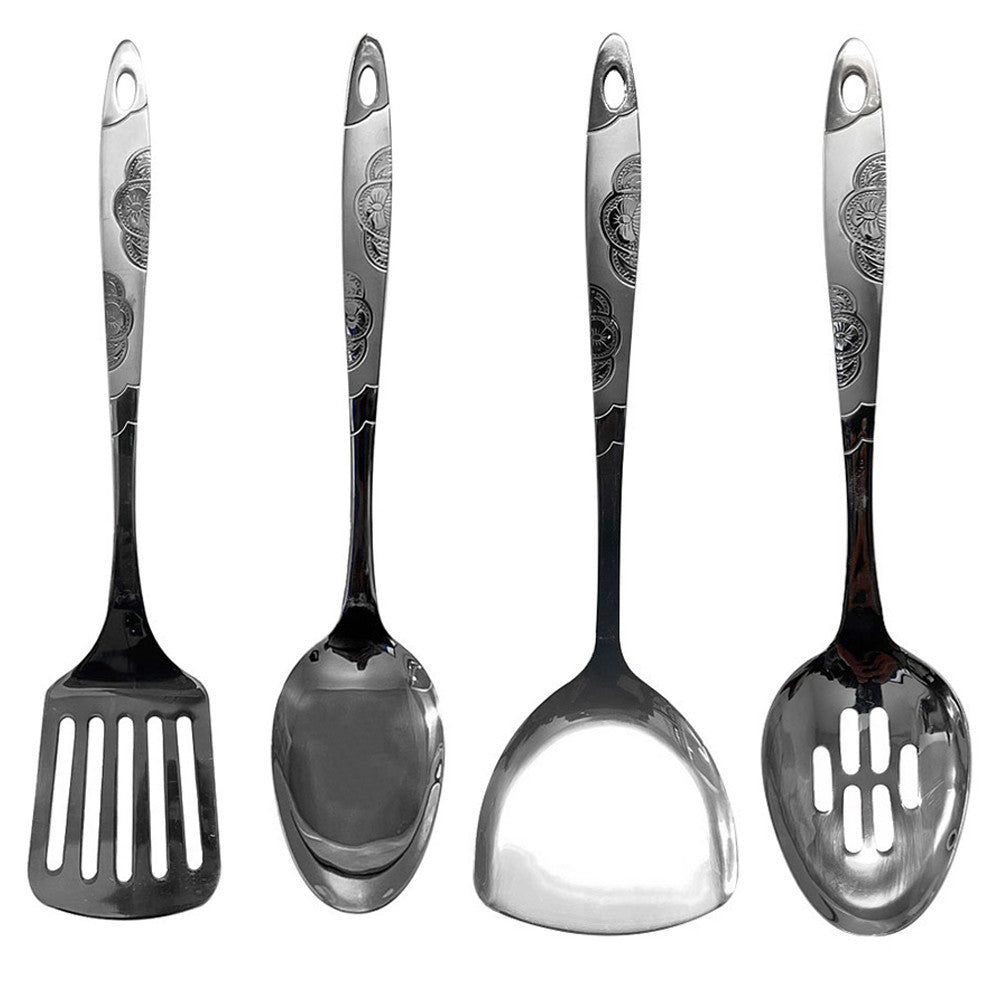 Stainless Steel Kitchenware Slotted Spatula , Slotted Spoon, Spoon, Spatula Buffet Utensil for Cooking, Serving, Catering & Commercial Kitchen Use