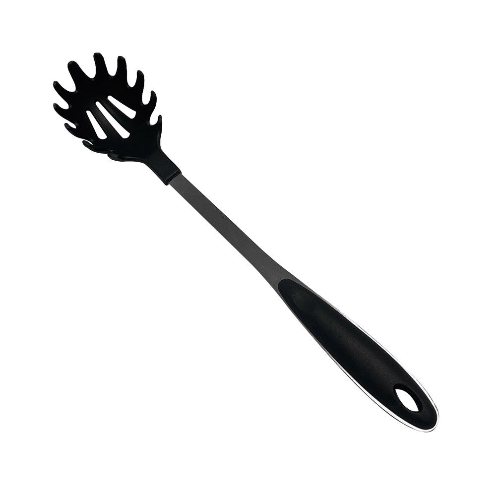 Black Nylon Stainless Steel Slotted Spatula, Slotted Spoon, Pasta Server, Ladle