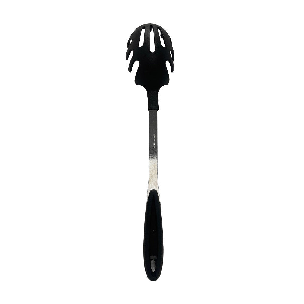 Black Nylon Stainless Steel Slotted Spatula, Slotted Spoon, Pasta Server, Ladle