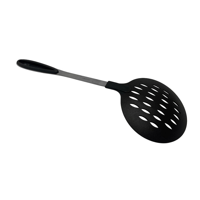 Black Nylon Stainless Steel Slotted Spatula, Slotted Spoon, Pasta Server, Ladle