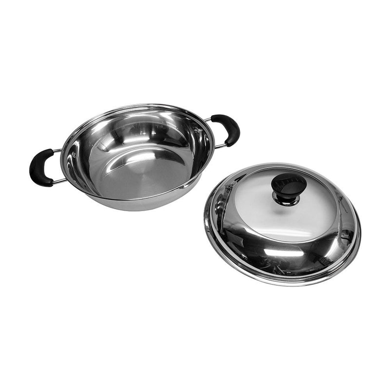 HOT POT Chafing Dish Pot Cookware Mirror Finish See Through Lid Pots and Pan