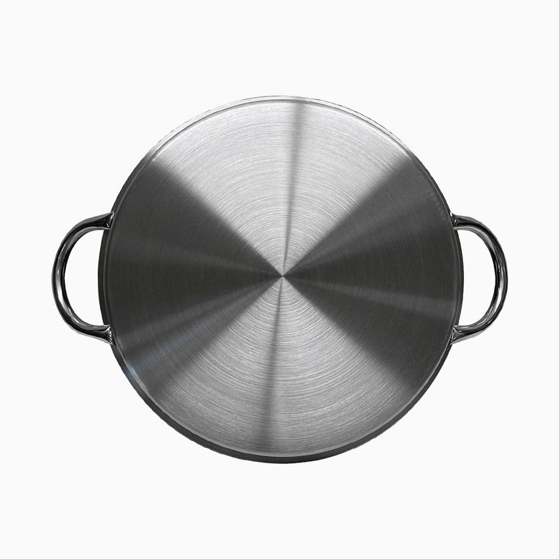Round Stainless Steel Flat Comal Griddle Pan Grill Tray Cook Non-Stick