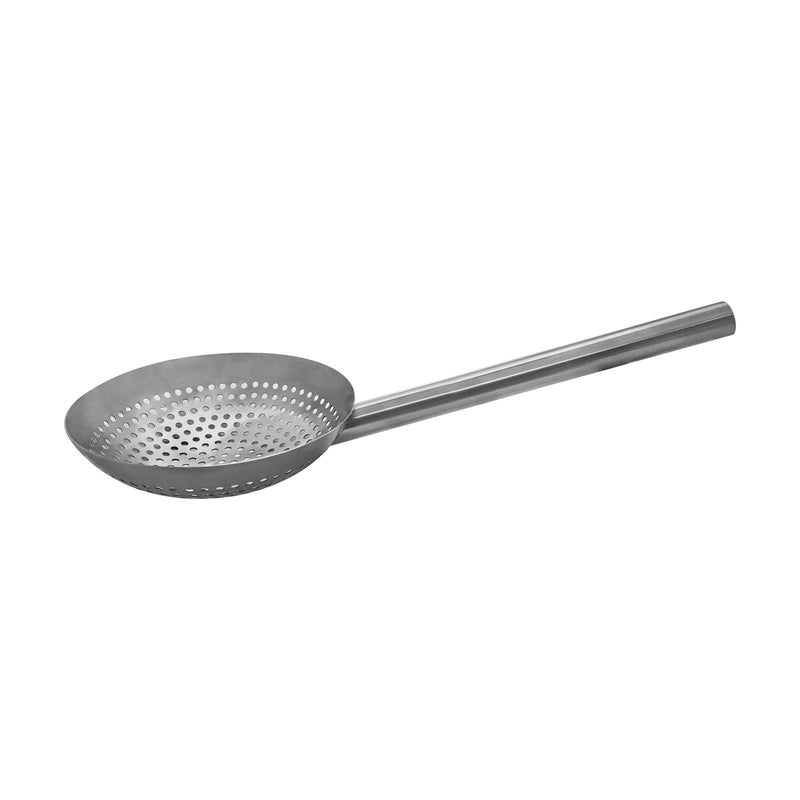 Stainless Steel Cooking Skimmer, 14" Handle, Cooking Utensils Strainer Spoon