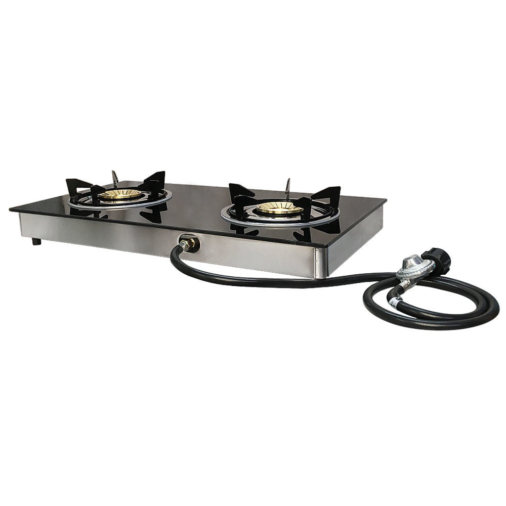 Propane Gas Burner Stainless Steel Stove Table Auto Ignition With Regulator Hose