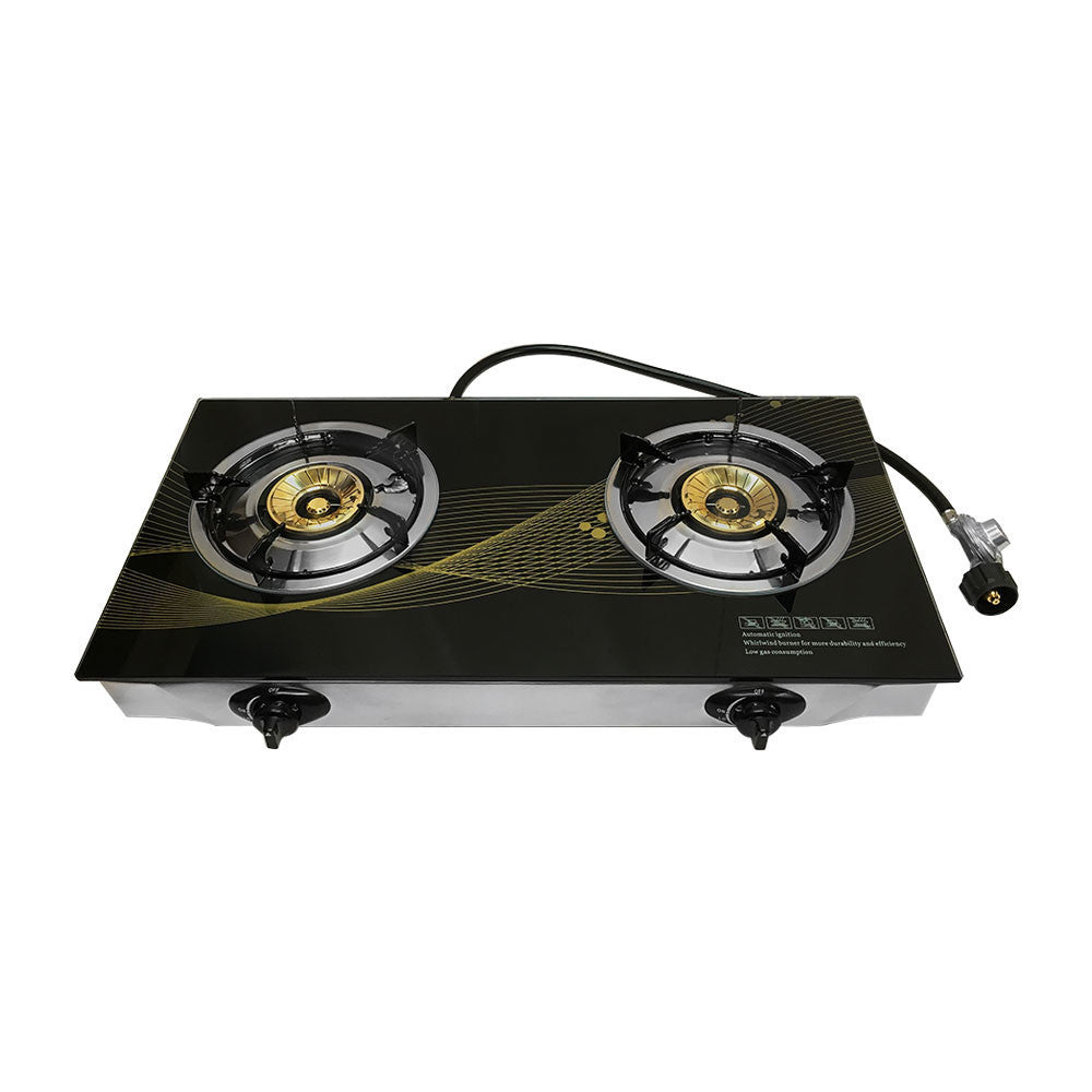 Propane Gas Burner Stainless Steel Stove Table Auto Ignition With Regulator Hose