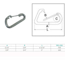 Marine Boat Stainless Steel T316 Spring Clip Rigging Lift Link