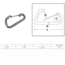 Marine Boat Stainless Steel T316 Spring Clip Rigging Lift Link