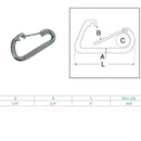 Marine Boat Stainless Steel T316 Spring Clip Rigging Lift Link