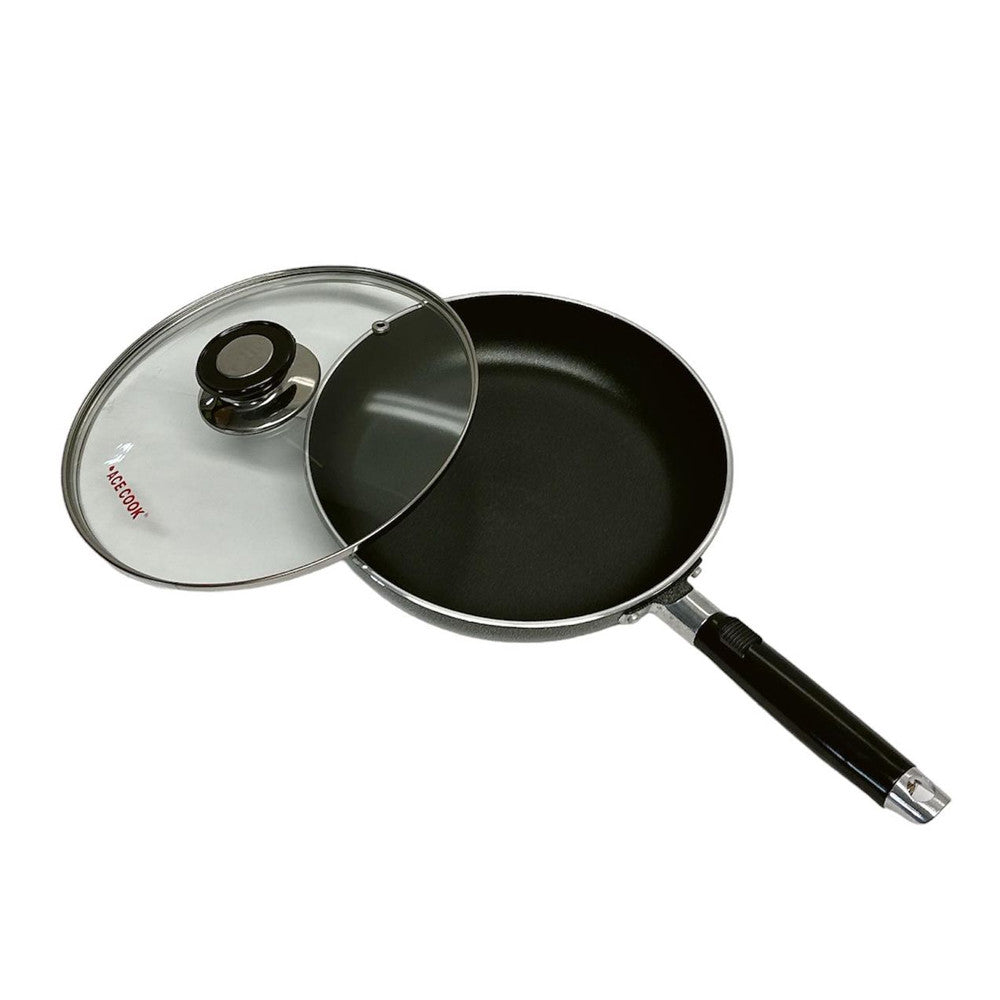 11" (28CM) Non-Stick Saute Frying Pan Fry Wok With Lid