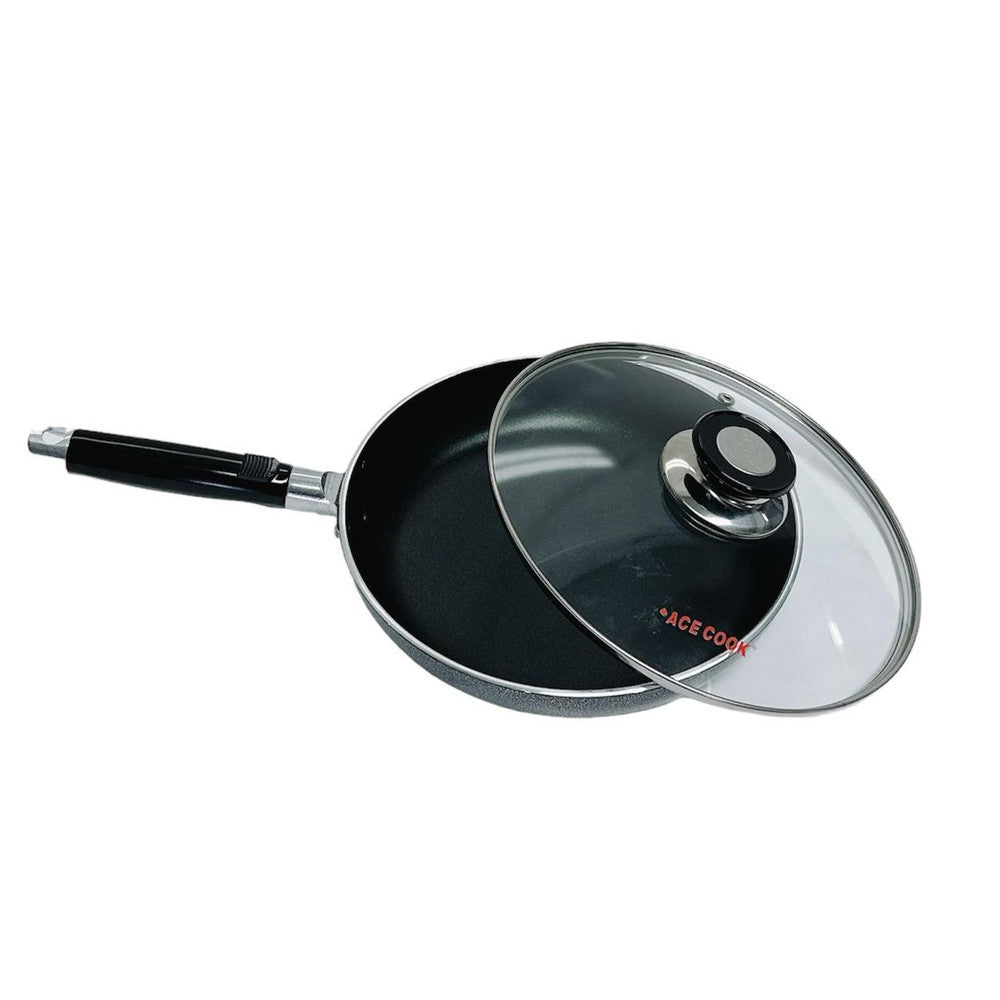 11" (28CM) Non-Stick Saute Frying Pan Fry Wok With Lid