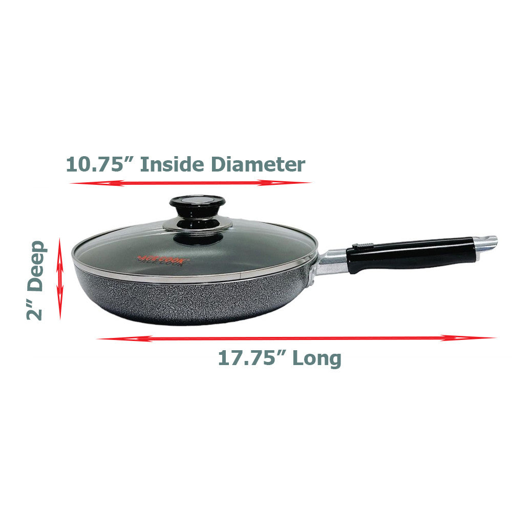Non-Stick Saute Frying Pan Fry Wok With Lid