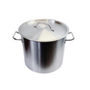 32QT Stainless Steel Stockpot With Steamer Basket Cookware Boiling Pot Kitchen