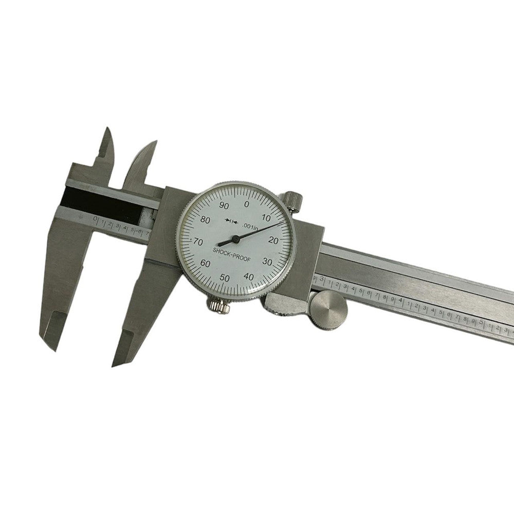 White Face 0-6" stainless Steel 4 Way Dial Caliper Shock Proof .001" Graduation