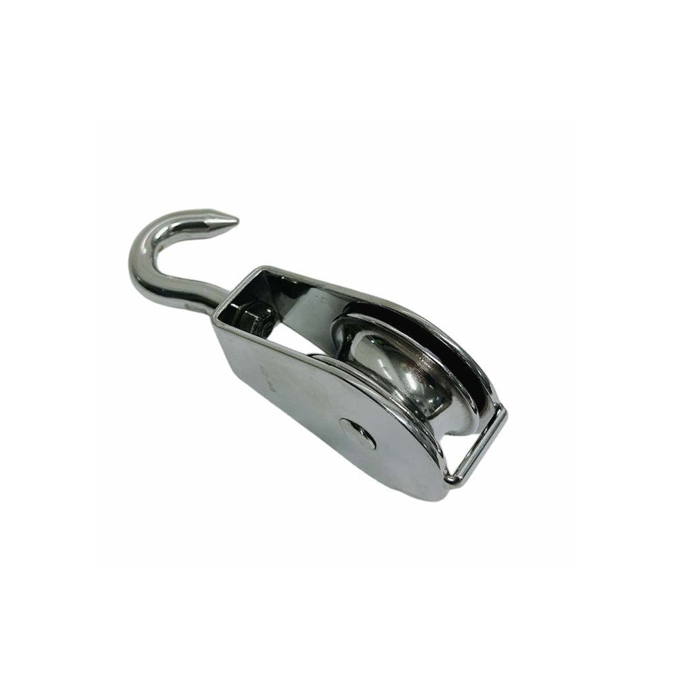 Marine Boat T316 Stainless Steel 2'' Hook Swivel Block Lifting Rigging Pulley
