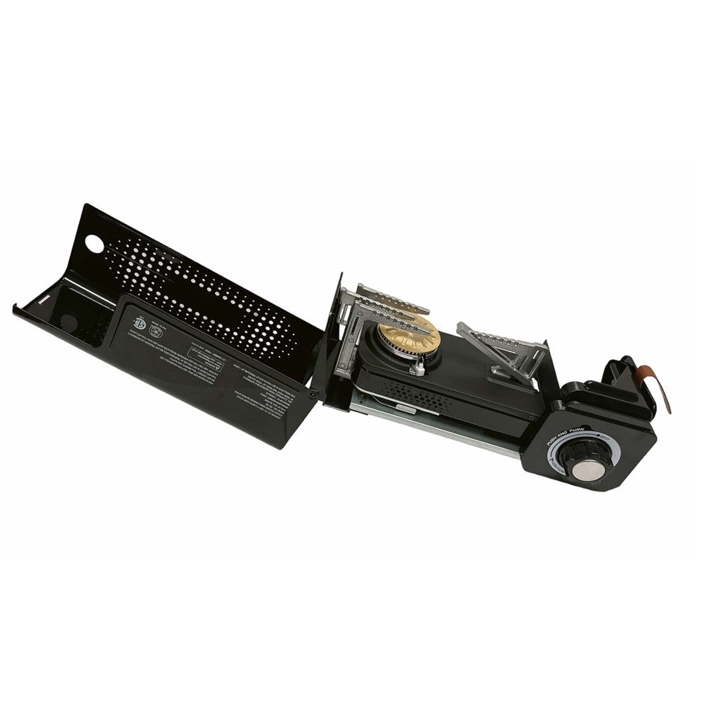 Portable Folding Single Burner Butane Stove 7,250 BTU Foldable Camping - Black