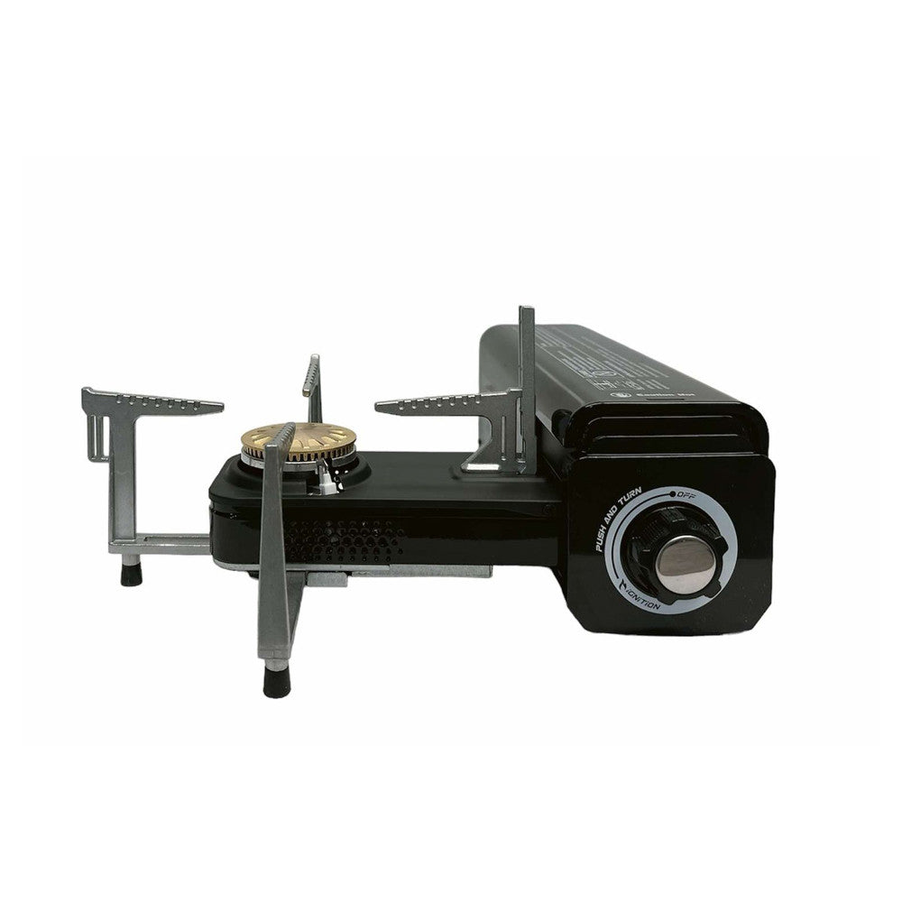 Portable Folding Single Burner Butane Stove 7,250 BTU Foldable Camping - Black
