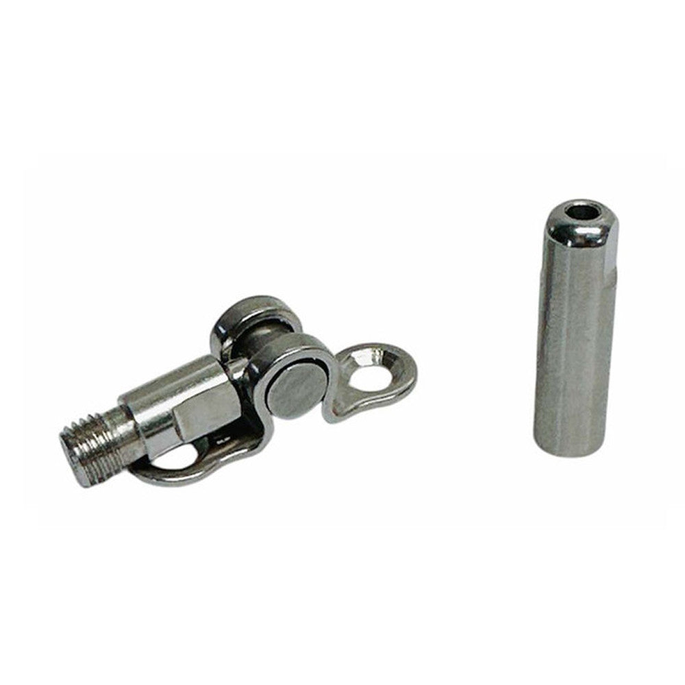 4 Pc Set Marine T316 Stainless Steel Push And Go Swageless Deck Toggle, Cable Wire Railing Fitting for Deck, Dock, Stair, and Rail Systems