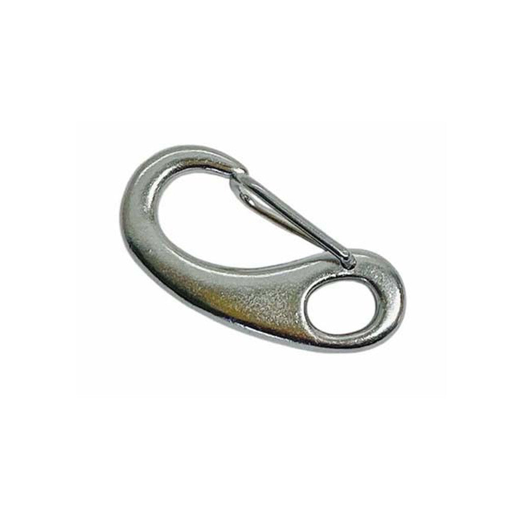5 Pc Set Marine T316 Stainless Steel Gate Snap Hook Carabiner, Rigging Clip for Boat, Dock, Rope, Chain, and Cable Use