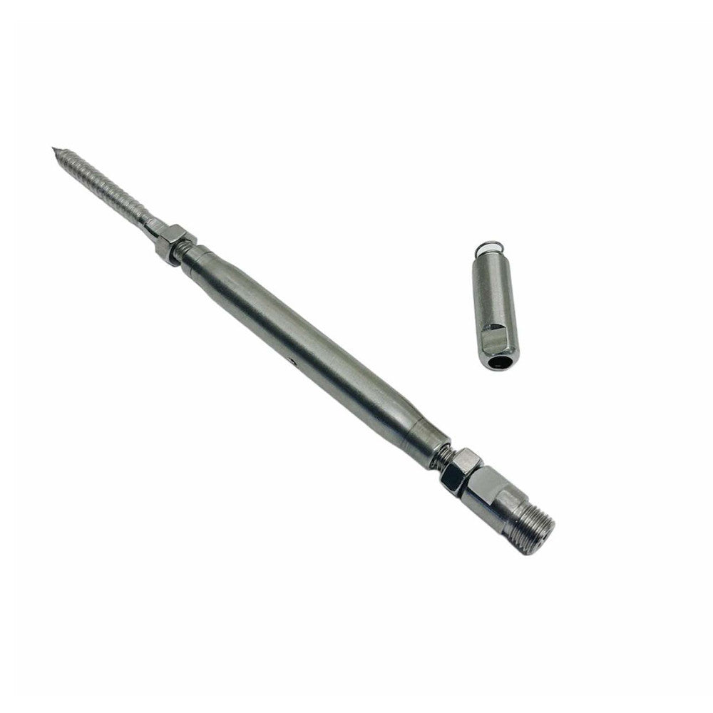 Marine Boat T316 Stainless Steel 3/16" Push And Go Lag Turnbuckle 1/4"-20 Thread