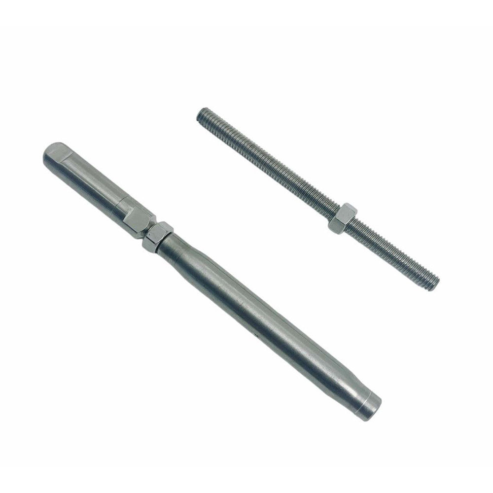 4 Pc Set Marine T316 Stainless Steel Push And Go Threaded Turnbuckle, Cable Wire Rope Tensioner for Deck, Dock, Rail, and Lifeline Systems