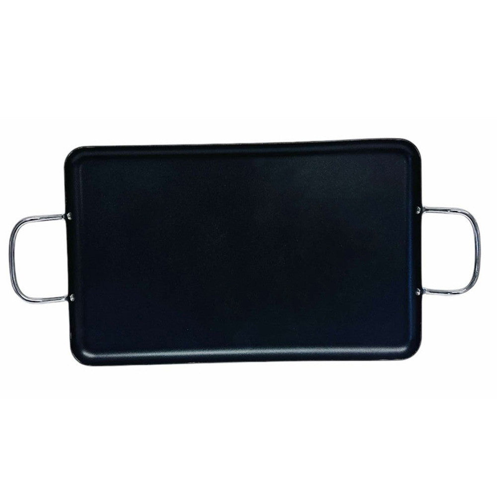 19" x 11-1/2" Aluminum Double Burner Griddle Non-Stick Cooking Pan Cookware