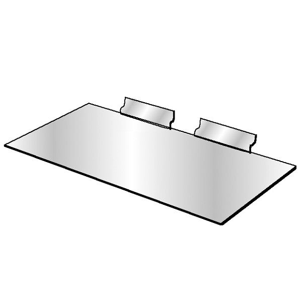 50 Pc Slatwall 12'' x 6'' Flat Styrene Clear Shoe Shelf Acrylic Display Fixture