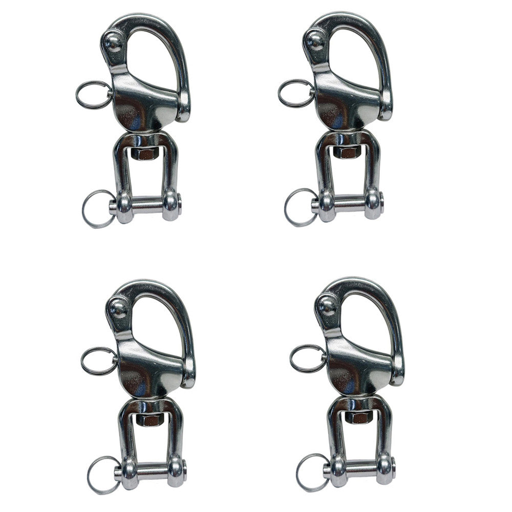 4 Pc 5 SWIVEL JAW Snap Shackle SS316 Stainless Steel Shackle Forged Boat Anchor