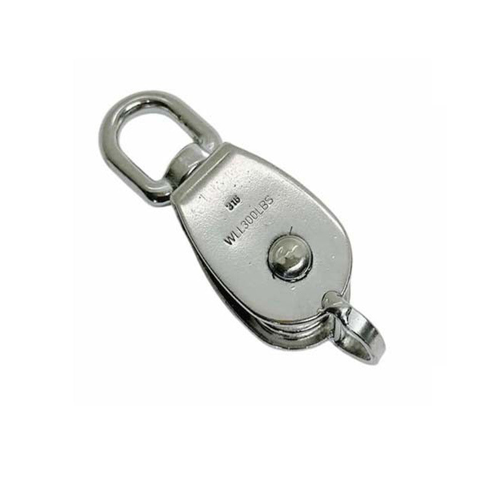 20 Pc 1 Marine Stainless Steel 316 SINGLE Pulley w/ Swivel Eye Hoist Lift 300Lbs