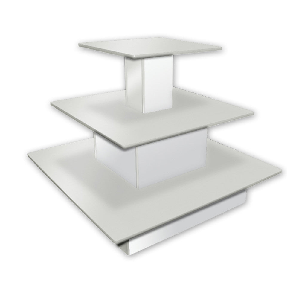3 Tier Square Waterfall Display Table 48"W x 48"D x 42"H