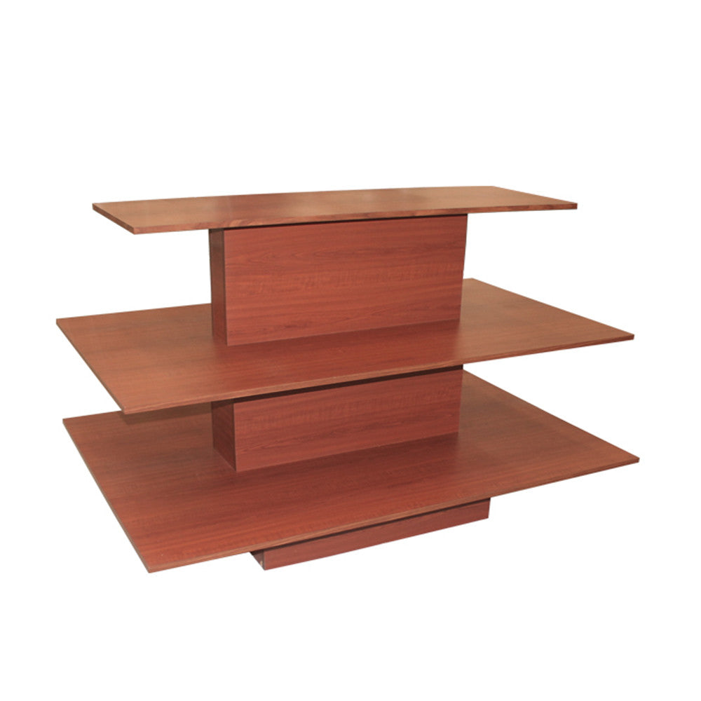 3 Tier Rectangle Waterfall Display Table 60"W x 42"D x 39"H