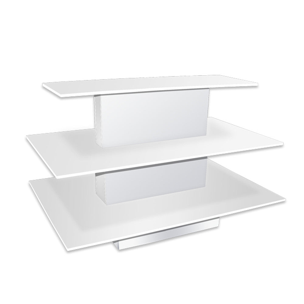 3 Tier Rectangle Waterfall Display Table 60"W x 42"D x 39"H
