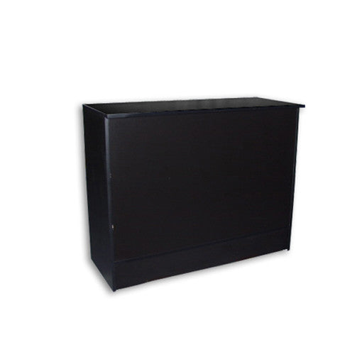 Black Flat Top Wrap Counter 48"L x 20"D x 38"H