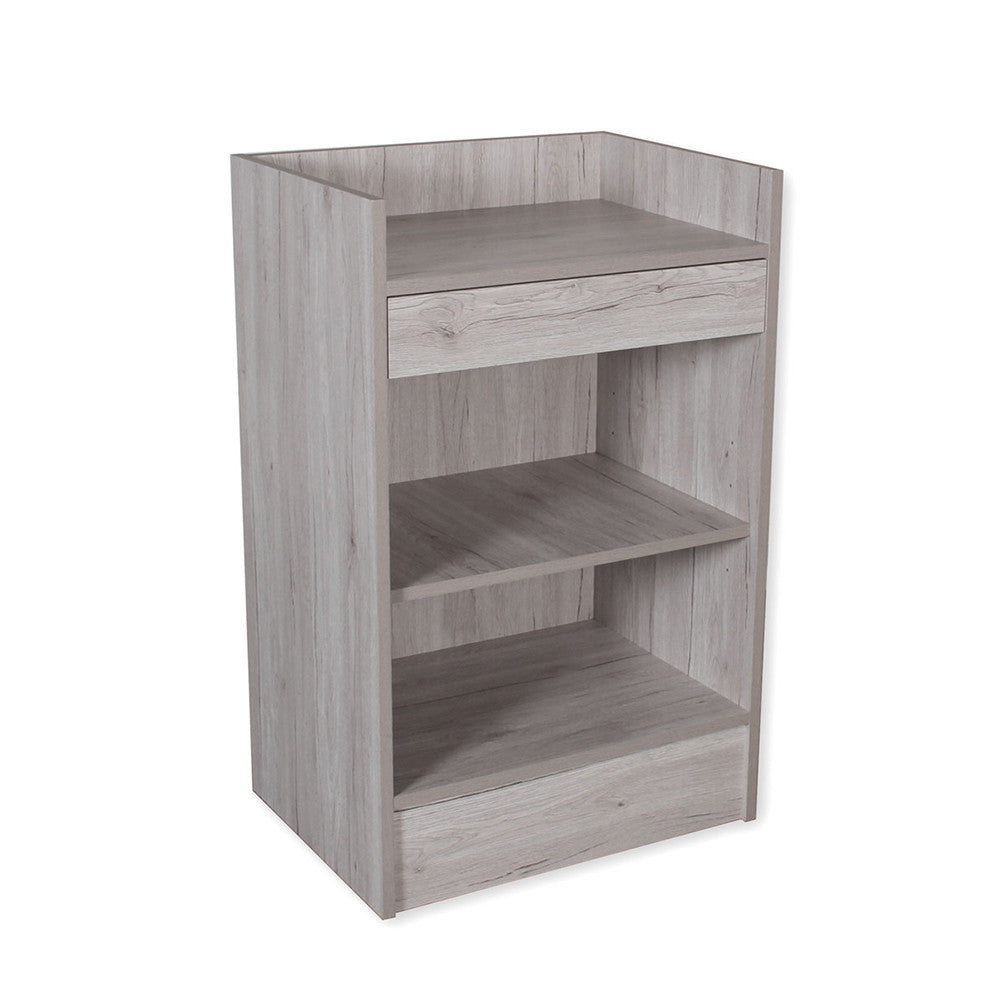 Cash Wrap Checkout Stand with Storage Shelf and Drawer 24"L x 18"D x 38"H