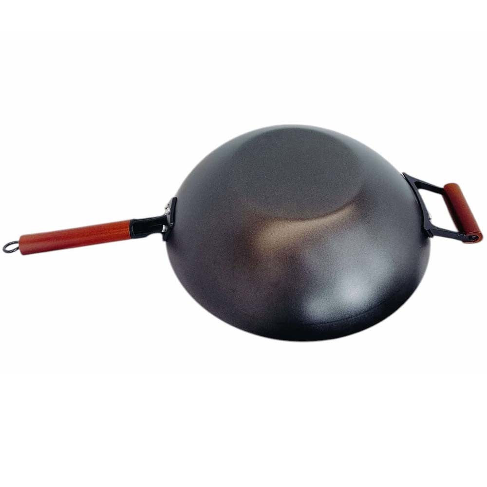 Carbon Steel Wok Frying Pan Gourmet Chef Chinese Traditional Wok Cookware