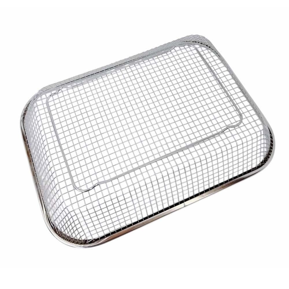 11-1/2" x 8-1/2" Stainless Steel Rectangle Colander Wire Basket Fruit Strainer