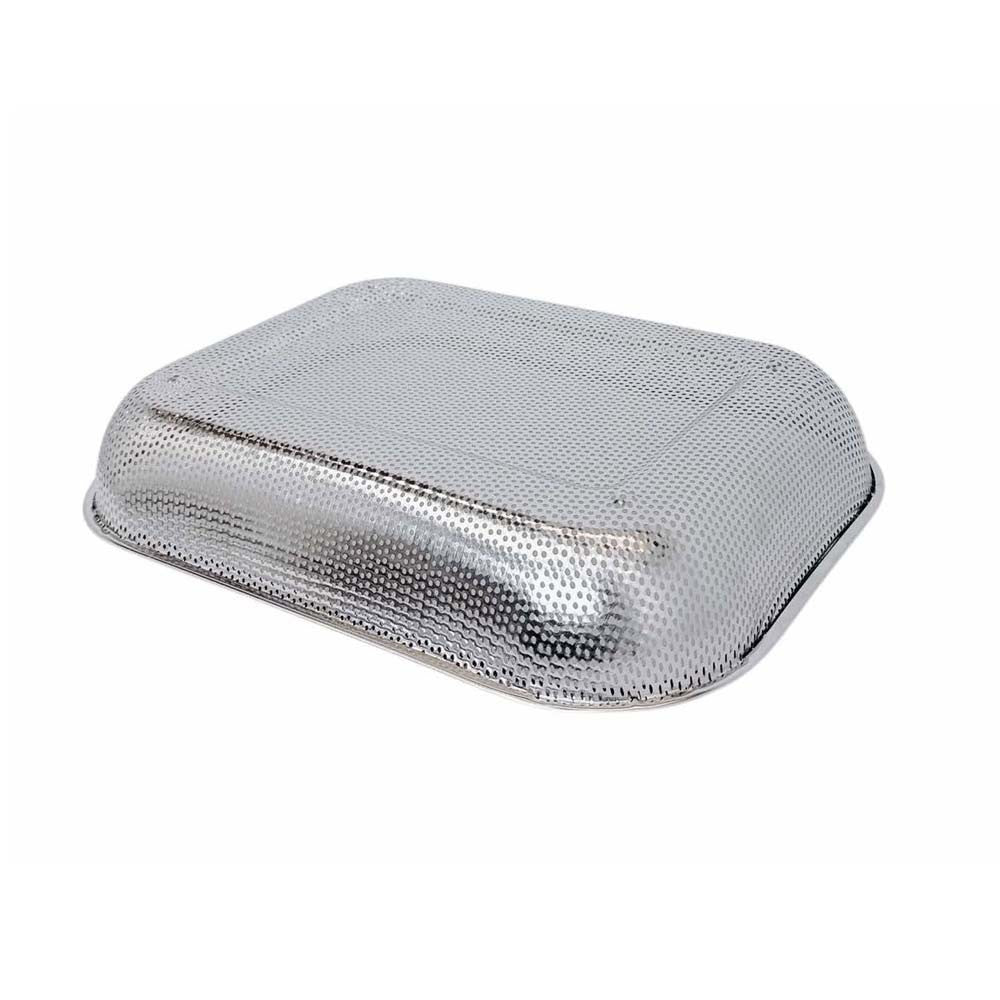 14-3/4" x 10-3/4" Stainless Steel Rectangle Colander Circular Hole Strainer